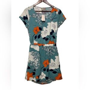 NWT Banana Republic Teal ($69.99USD)  Floral Dress